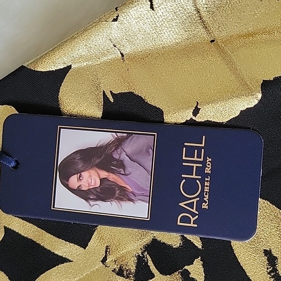 NWT RACHEL ROY. Blouse Women's. Black & Gold Floral Stylish. Size 3X. - Picture 10 of 13